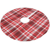 Feestelijk rood en wit geruit kerstboom rok (Gekanteld)