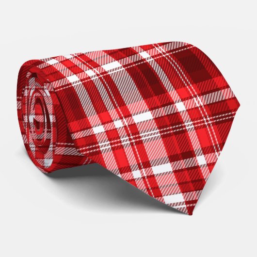 Feestelijk Rood en Wit Stropdas (Opgerold)