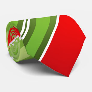 FEestelijk Rood Groen Wit Kerst Strepen Stropdas