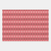 Feestelijk Rood Monochroom Geometrisch en Terrazzo Inpakpapier Vel (Voorkant 3)