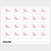Feestelijk rood script Vrolijk Kerstfeest tot Van Vierkante Sticker (Vel)
