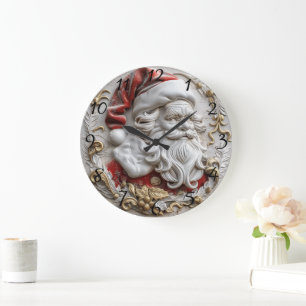 Feestelijk Santa ornament vangt vakantievreugde Grote Klok