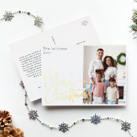 Feestelijk Script Foto Merry Christmas Gold