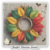 "Feestelijk seizoenswonder" Sticker (Voorkant)