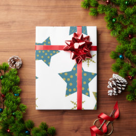 Feestelijk sterrenpatroon cadeaupapier