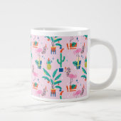 Feestelijk tropisch kerstpatroon extra grote beker (Rechts)