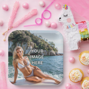 FEESTELIJK! 🍽️ Vierkant papier Bord