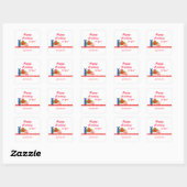 feestelijk vierkante sticker (Vel)