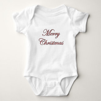 Feestelijk vrolijk Kerstscript in rode glitter Romper