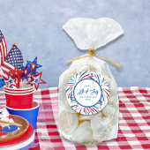 Feestelijk Vuurwerk Custom 4th van juli Feest Ronde Sticker