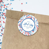 Feestelijk Vuurwerk Custom 4th van juli Feest Ronde Sticker