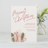 Feestelijk Waterverf Kerstfeest Kaart (Staand voorkant)