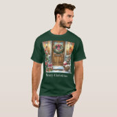 Feestelijk welkom kerstgroen t-shirt (Voorkant volledig)