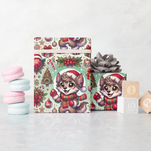 Feestelijk Wolfman inpakpapier (Baby Shower)