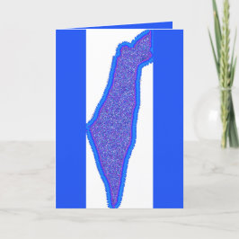 Feestelijke יִשְׂרָאֵל Israël יוֹם הָ עַ צְ מָ א ו Bedankkaart