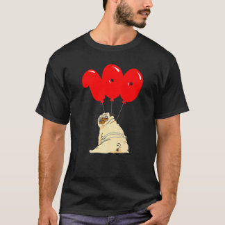 Feestelijke 100e verjaardag van Fat Pug T-shirt