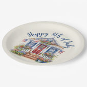 Feestelijke 4th of July Barbecue Picnic Papieren Bordje (Gekanteld)