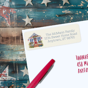 Feestelijke 4th of July Patriotic Etiket