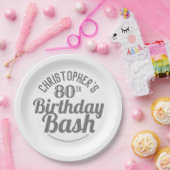 Feestelijke 80e verjaardag Papieren borden Bordje (Feest)