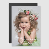 Feestelijke Aangepaste Prettig Kerst Script Foto (Voorkant / Achterkant)