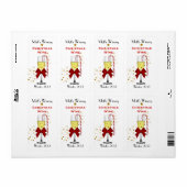 Feestelijke aangepaste wijnlabels voor feestdagen etiket (Full Sheet)