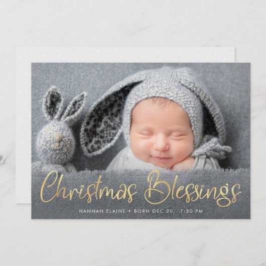 feestelijke aankondiging voor goudlettering (Voorkant / Achterkant)