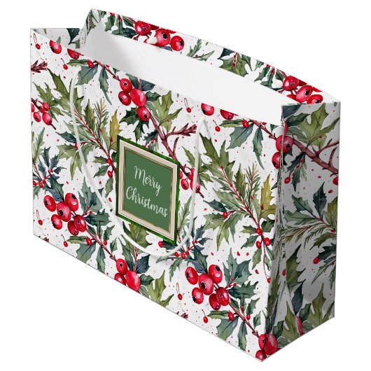 Feestelijke aankopen van Holly Botanical Medium Gi Groot Cadeauzakje (Achterkant Gekanteld)