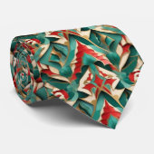Feestelijke Abstracte Kerst Stropdas (Opgerold)