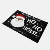 Feestelijke Afro-Amerikaanse Santa Door Mat (Schuin)