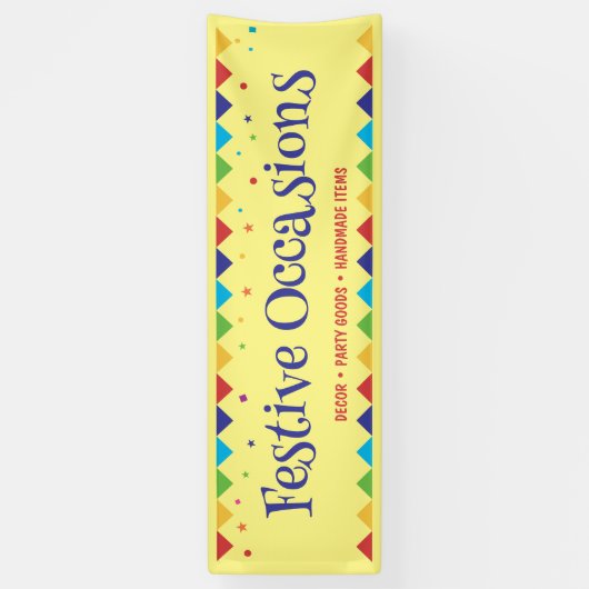 Feestelijke Ambachten Fair Vendor Booth Spandoek (Verticaal)