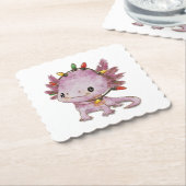 feestelijke axolotl kartonnen onderzetters (Gebogen)