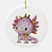 feestelijke axolotl keramisch ornament (Achterkant)