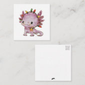 feestelijke axolotl notitiekaartje (Voorkant / Achterkant)