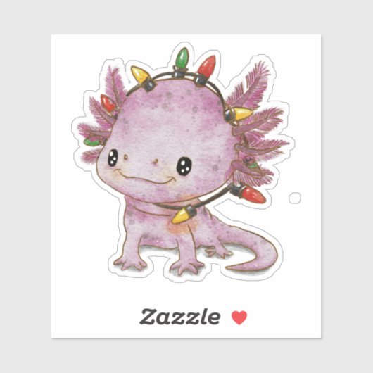 feestelijke axolotl sticker (Vel)