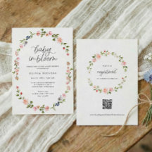 Feestelijke baby shower voor meisje Baby in Bloom 