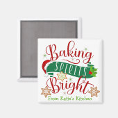Feestelijke bakgeesten Heldere aangepaste kerst Magneet (Voorkant / Achterkant)