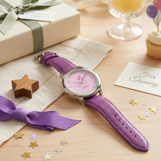 Feestelijke ballon met naam verjaardag kinderen horloge