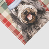 Feestelijke Bergamasco Hond Plaid Kerstmis Tissuepapier (Detail)