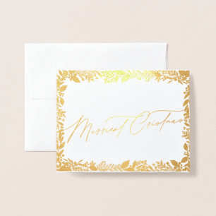 Feestelijke bessen Traditionele Groene & Rode Kers Folie Kaarten