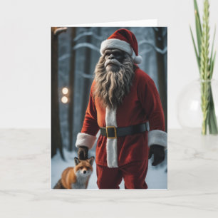 feestelijke Bigfoot Feestdagen Kaart