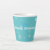 Feestelijke Blauwe en Witte Kerst Mok (Voorkant)
