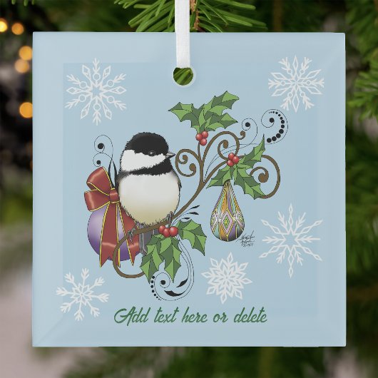 Feestelijke Blauwe Vintage Kerstmees Glas Ornament