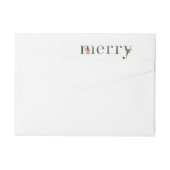 Feestelijke Bloemen MERRY Wraparound Vakantie Labe (Achterkant)