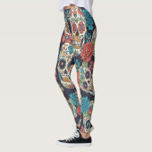 Feestelijke & Bloemen Suikerschedels Leggings (Links)