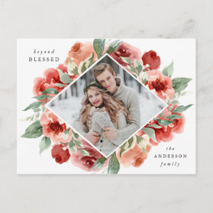 Feestelijke Bloemen Vakantiefoto Briefkaart