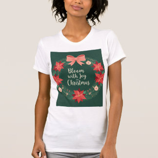 Feestelijke bloemenkrans t-shirt