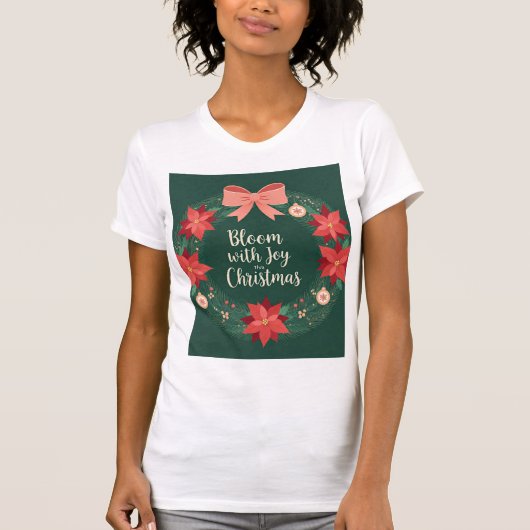 Feestelijke bloemenkrans t-shirt (Voorkant)