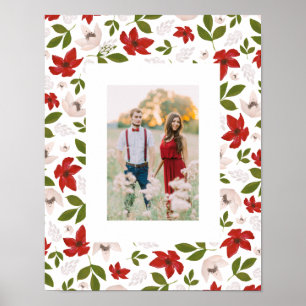 Feestelijke bloemstukken in het wit poster