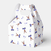 Feestelijke Blue Kasky Kerstrendier Bedankdoosjes (Achterkant)