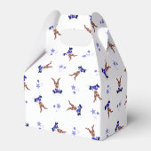 Feestelijke Blue Kasky Kerstrendier Bedankdoosjes (Voorkant Zijde)